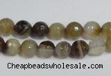 CAG945 16 inches 8mm faceted round madagascar agate gemstone beads