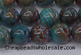 CAG9473 15.5 inches 8mm round blue crazy lace agate beads