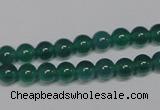 CAG953 15.5 inches 6mm round green agate gemstone beads wholesale