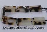 CAG9535 15.5 inches 35*55mm rectangle grey agate gemstone beads