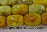 CAG9547 15.5 inches 13*18mm drum dragon veins agate beads