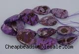 CAG9555 15.5 inches 40*50mm - 40*55mm freeform ocean agate beads