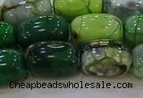 CAG9568 15.5 inches 13*18mm drum dragon veins agate beads