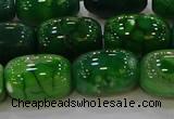 CAG9569 15.5 inches 13*18mm drum dragon veins agate beads