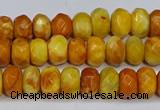 CAG9586 15.5 inches 5*8mm faceted rondelle crazy lace agate beads