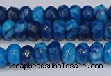 CAG9593 15.5 inches 5*8mm faceted rondelle crazy lace agate beads