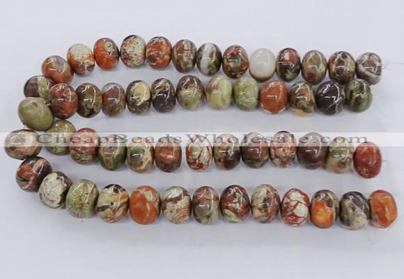 CAG9608 15.5 inches 15*20mm rondelle ocean agate gemstone beads