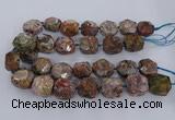 CAG9617 15.5 inches 15*25mm - 18*28mm faceted nuggets ocean agate beads