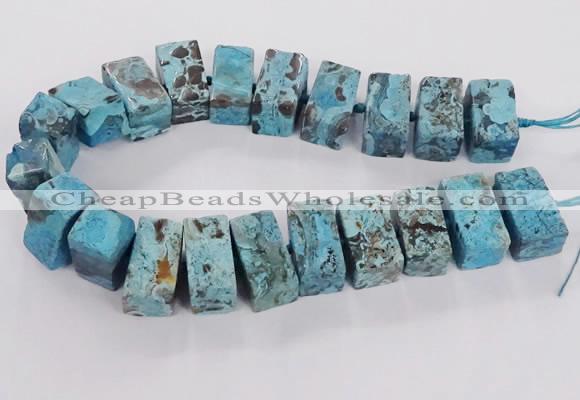 CAG9699 15.5 inches 15*28mm - 17*30mm cuboid ocean agate beads