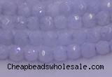 CAG9728 15.5 inches 4mm faceted round blue lace agate beads