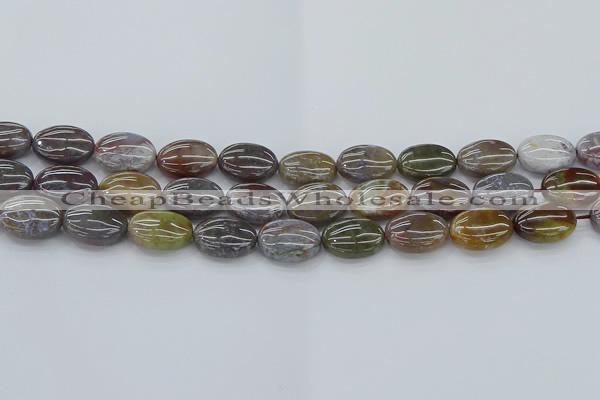 CAG9741 15.5 inches 12*16mm oval Indian agate beads wholesale