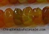 CAG9762 15.5 inches 8*16mm faceted rondelle agate gemstone beads