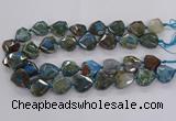 CAG9820 18*20mm - 25*30mm faceted freefrom dragon veins agate beads