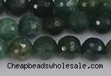 CAG9825 15.5 inches 8mm faceted round moss agate beads