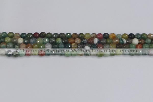 CAG9831 15.5 inches 6mm faceted round Indian agate beads