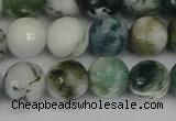 CAG9840 15.5 inches 10mm faceted round tree agate beads