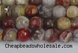 CAG9861 15.5 inches 6mm faceted round Mexican crazy lace agate beads