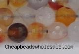 CAG9892 15.5 inches 10mm faceted round dendritic agate beads