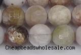 CAG9899 15.5 inches 10mm faceted round parrel dendrite agate beads