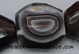 CAG992 15.5 inches 30*40mm faceted freeform botswana agate beads