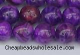 CAG9920 15.5 inches 10mm round purple crazy lace agate beads