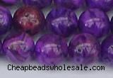 CAG9921 15.5 inches 12mm round purple crazy lace agate beads