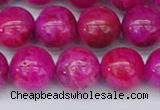 CAG9927 15.5 inches 10mm round fuchsia crazy lace agate beads