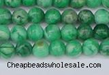 CAG9938 15.5 inches 4mm round green crazy lace agate beads