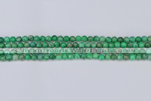 CAG9938 15.5 inches 4mm round green crazy lace agate beads