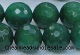 CAJ08 15.5 inches 20mm faceted round green aventurine jade beads