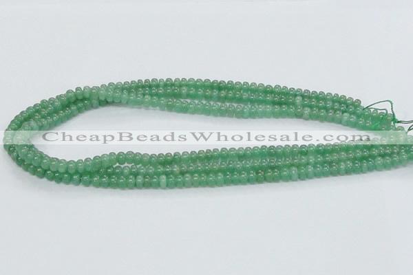 CAJ10 15.5 inches 4*6mm rondelle green aventurine jade beads