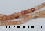 CAJ101 15.5 inches 4mm round red aventurine jade beads wholesale