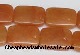 CAJ159 15.5 inches 18*25mm rectangle red aventurine jade beads