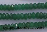 CAJ16 15.5 inches 5*8mm faceted rondelle green aventurine beads