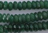 CAJ17 15.5 inches 7*12mm faceted rondelle green aventurine beads