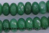 CAJ18 15.5 inches 8*16mm faceted rondelle green aventurine beads