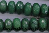 CAJ19 15.5 inches 9*18mm faceted rondelle green aventurine beads