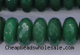 CAJ20 15.5 inches 10*20mm faceted rondelle green aventurine beads