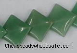 CAJ303 15.5 inches 18*18mm diamond green aventurine jade beads