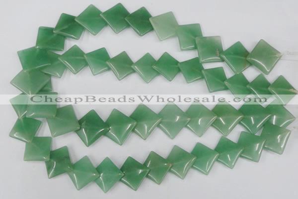 CAJ303 15.5 inches 18*18mm diamond green aventurine jade beads