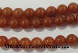 CAJ352 15.5 inches 8mm round red aventurine beads wholesale