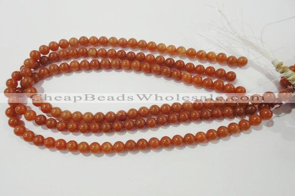 CAJ352 15.5 inches 8mm round red aventurine beads wholesale