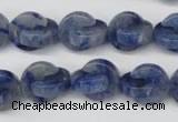 CAJ582 15.5 inches 12*12mm curved moon blue aventurine beads wholesale