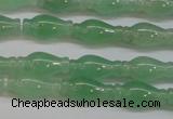 CAJ662 15.5 inches 7*14mm vase-shaped green aventurine beads