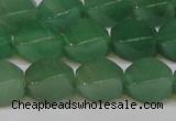 CAJ666 15.5 inches 10*14mm twisted rice green aventurine beads