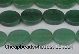 CAJ678 15.5 inches 10*14mm oval green aventurine beads