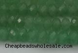 CAJ703 15.5 inches 6*10mm faceted rondelle green aventurine beads