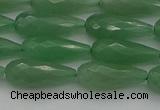 CAJ706 15.5 inches 8*20mm faceted teardrop green aventurine beads