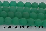 CAJ711 15.5 inches 6mm round matte green aventurine beads