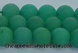 CAJ713 15.5 inches 10mm round matte green aventurine beads